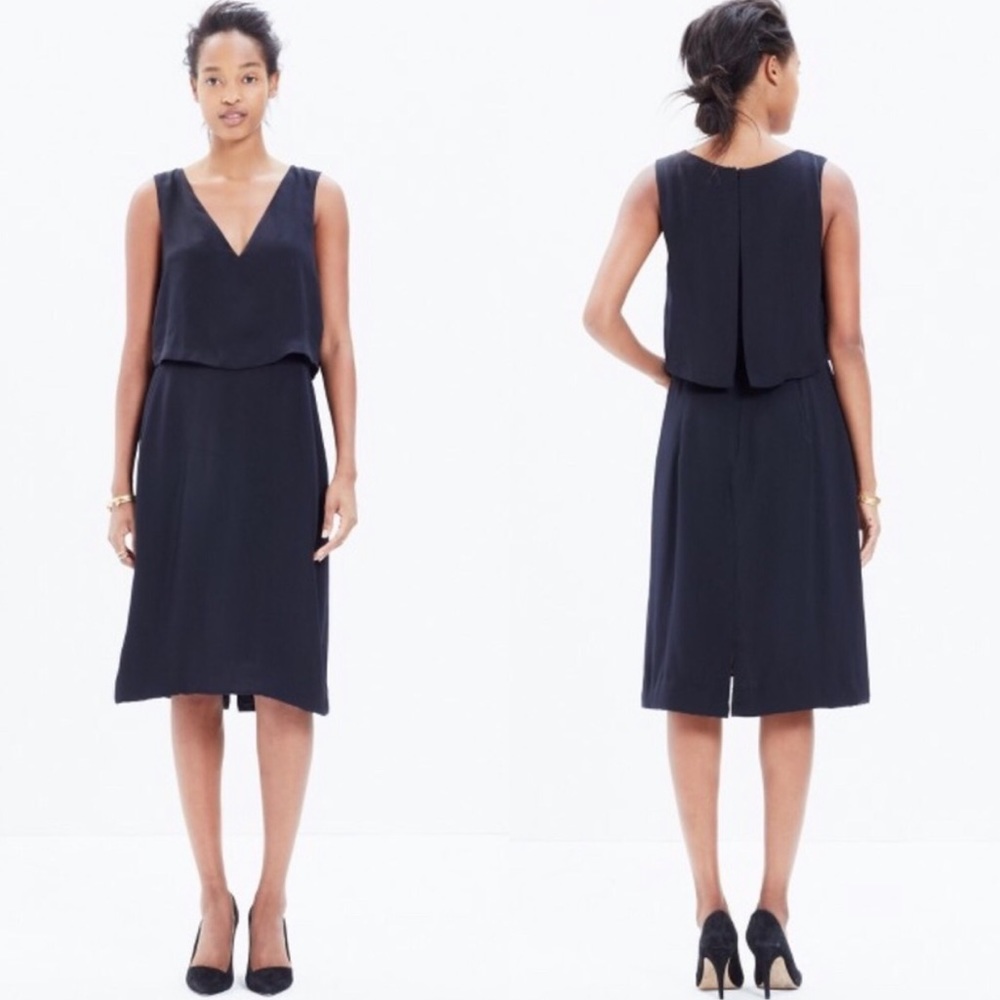 Madewell | Black Luminous Overlay Dress